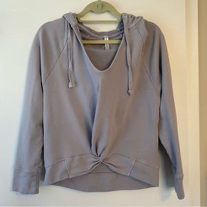 Fabletics Swoop Neck Purple Hoodie